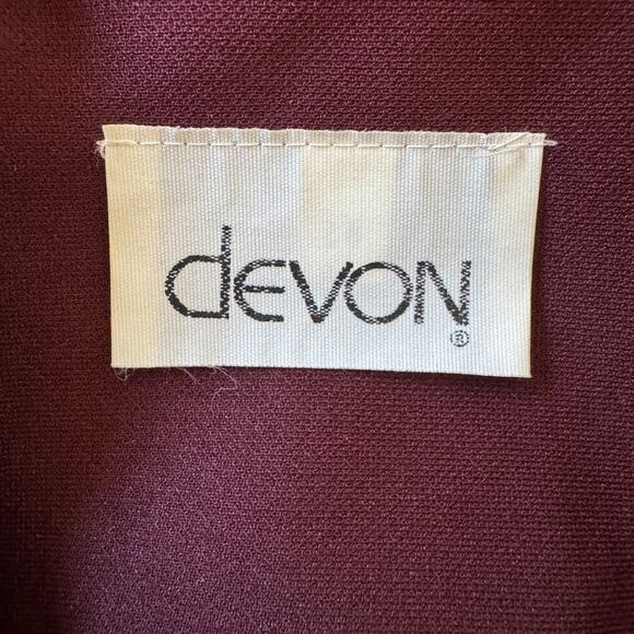 Vintage ‘80s Devon Burgundy Single Breasted Blazer - Picture 5 of 5